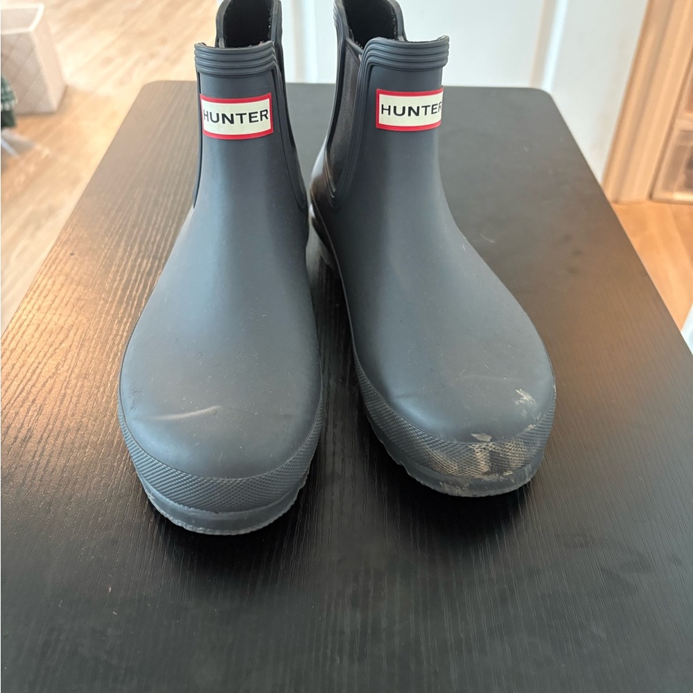 Hunter Matte Black Ankle Boots